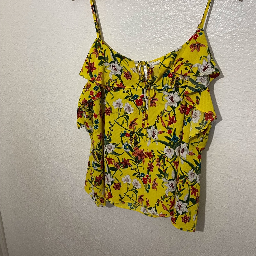 🌞Yellow Floral Print Top